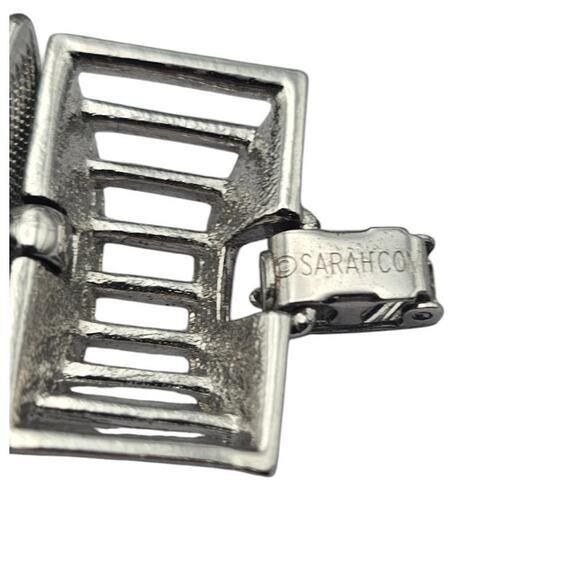 Sarah Coventry Vintage Mid-Century Silver Cage Bracelet - Picture 6 of 7